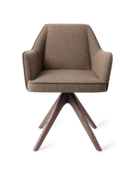 spisebordsstol med armlæn og drejefod stof moderne design drej drejefunktion eg træ egetræ