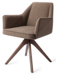 spisebordsstol med armlæn og drejefod stof moderne design drej drejefunktion eg træ egetræ 2