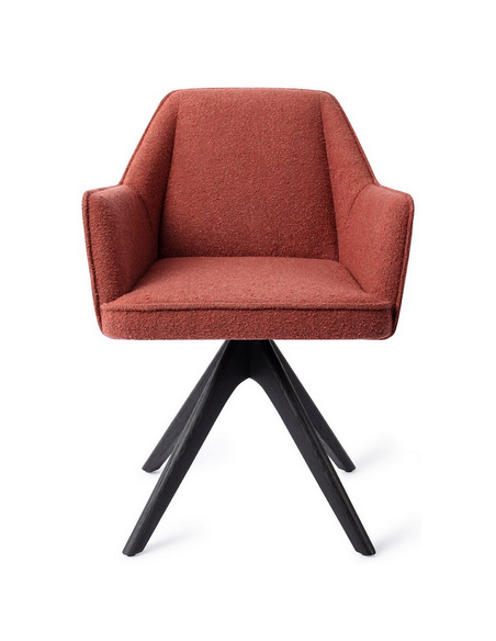 spisebordsstol med armlæn og drejefod stof moderne design drej drejefunktion eg træ egetræ