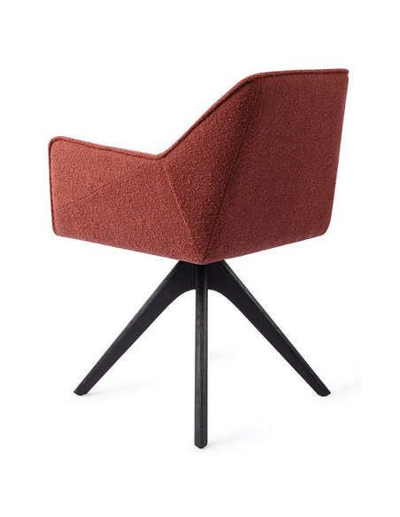 spisebordsstol med armlæn og drejefod stof moderne design drej drejefunktion eg træ egetræ