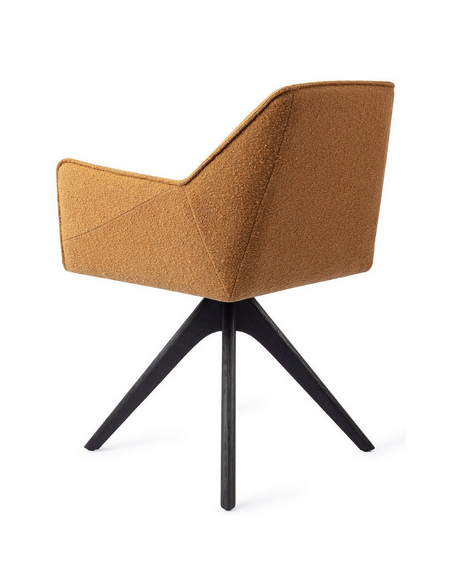 spisebordsstol med armlæn og drejefod stof moderne design drej drejefunktion eg træ egetræ