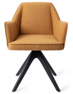 spisebordsstol med armlæn og drejefod stof moderne design drej drejefunktion eg træ egetræ