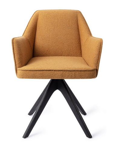 spisebordsstol med armlæn og drejefod stof moderne design drej drejefunktion eg træ egetræ