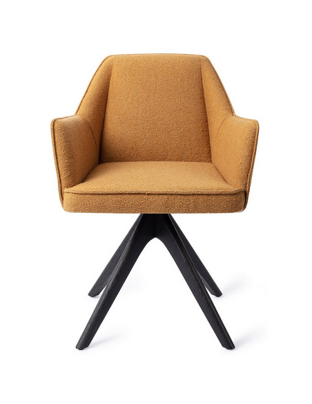 spisebordsstol med armlæn og drejefod stof moderne design drej drejefunktion eg træ egetræ