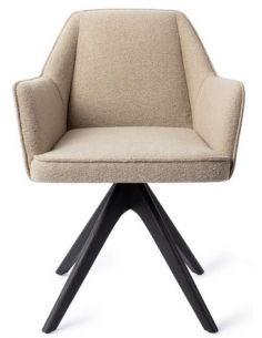 spisebordsstol med armlæn og drejefod stof moderne design drej drejefunktion eg træ egetræ