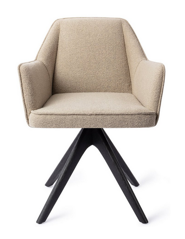 spisebordsstol med armlæn og drejefod stof moderne design drej drejefunktion eg træ egetræ