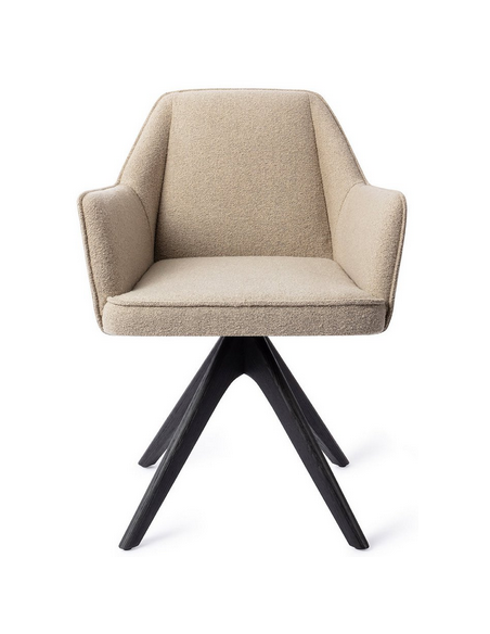 spisebordsstol med armlæn og drejefod stof moderne design drej drejefunktion eg træ egetræ