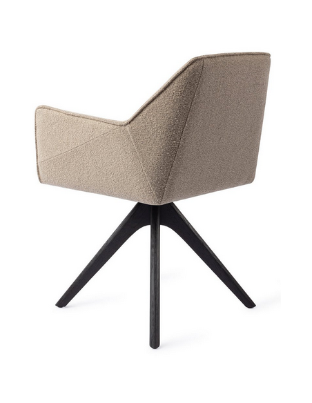 spisebordsstol med armlæn og drejefod stof moderne design drej drejefunktion eg træ egetræ