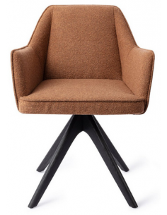 spisebordsstol med armlæn og drejefod stof moderne design drej drejefunktion eg træ egetræ