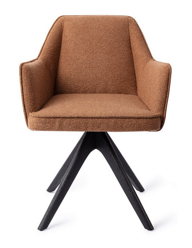 spisebordsstol med armlæn og drejefod stof moderne design drej drejefunktion eg træ egetræ