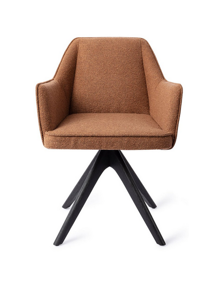 spisebordsstol med armlæn og drejefod stof moderne design drej drejefunktion eg træ egetræ