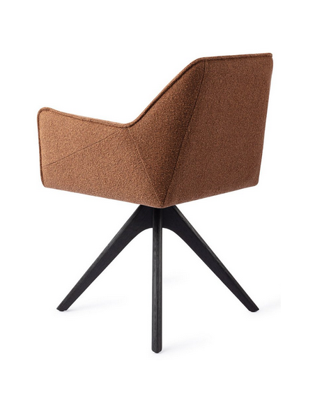 spisebordsstol med armlæn og drejefod stof moderne design drej drejefunktion eg træ egetræ