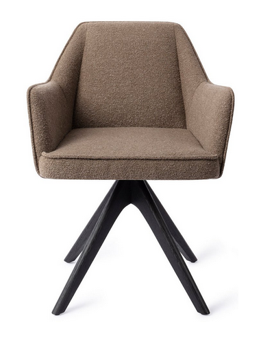 spisebordsstol med armlæn og drejefod stof moderne design drej drejefunktion eg træ egetræ