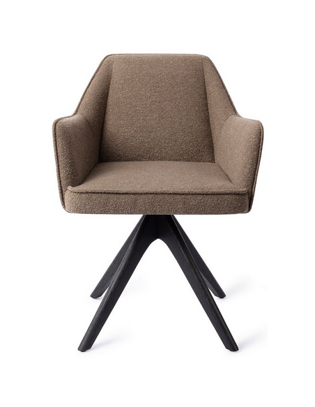 spisebordsstol med armlæn og drejefod stof moderne design drej drejefunktion eg træ egetræ