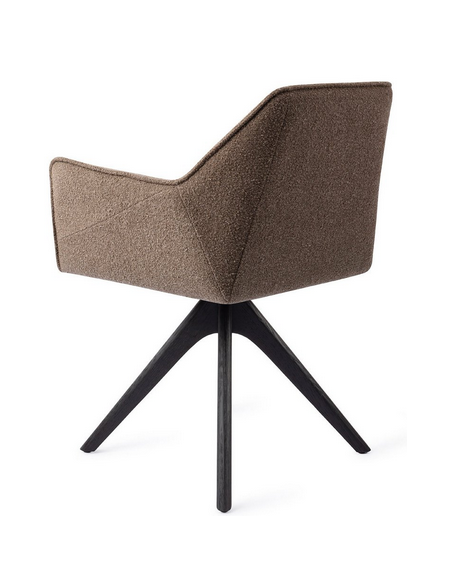 spisebordsstol med armlæn og drejefod stof moderne design drej drejefunktion eg træ egetræ