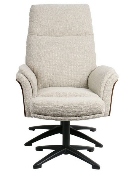 lænestol med fodskammel stof moderne design otiumstol drejefod drej