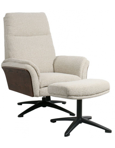 lænestol med fodskammel stof moderne design otiumstol drejefod drej