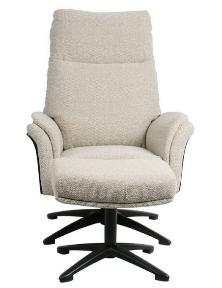 lænestol med fodskammel stof moderne design otiumstol drejefod drej