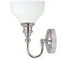 Cheadle Badeværelseslampe i stål og glas H28,5 cm 1 x G9 LED - Poleret krom/Hvid