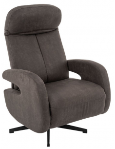 lænestol med vippefunktion med indbygget fodskammel stof 2
