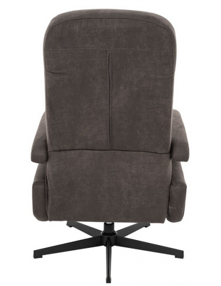 lænestol med vippefunktion med indbygget fodskammel stof