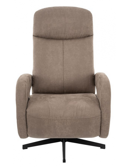 lænestol med vippefunktion med indbygget fodskammel stof