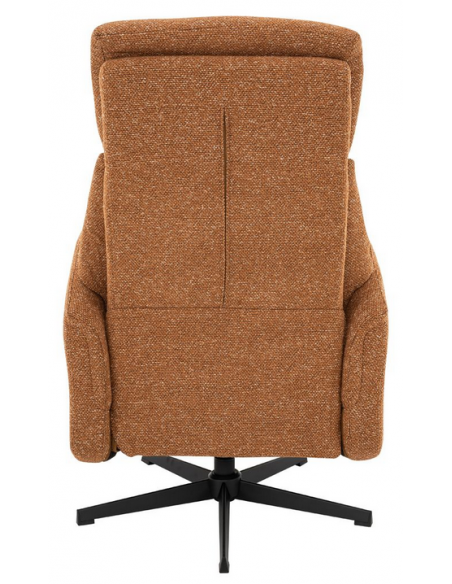 lænestol med vippefunktion med indbygget fodskammel stof