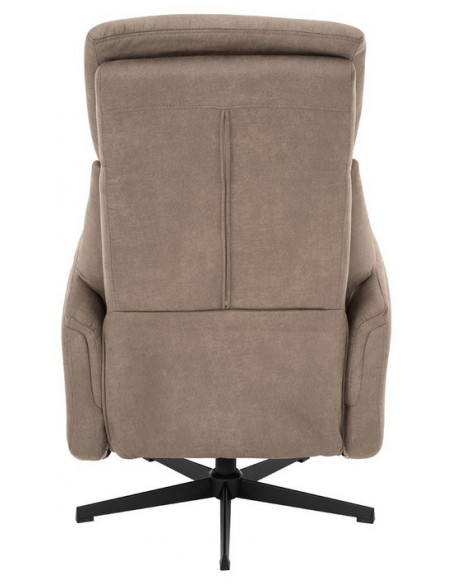 lænestol med vippefunktion med indbygget fodskammel stof