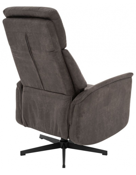 lænestol med vippefunktion med indbygget fodskammel stof