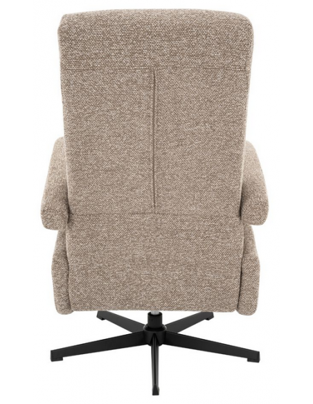 lænestol med vippefunktion med indbygget fodskammel stof