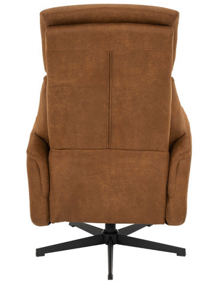 lænestol elektrisk med vippefunktion med indbygget fodskammel cognac
