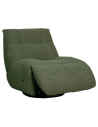 RELAX Lænestol elektrisk med fodskammel i bouclé H95 cm - Sort/Skovgrøn