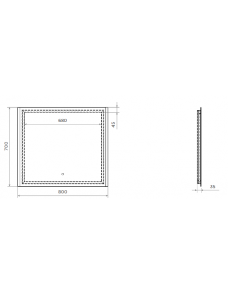 komplet badmiljø væg underskab med vask håndvask badeværelse spejl med lys led