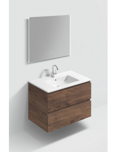 komplet badmiljø væg underskab med vask håndvask badeværelse spejl med lys led 2