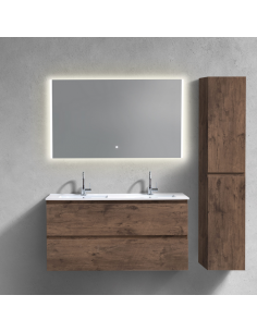 komplet badmiljø væg underskab med vaske håndvaske badeværelse spejl med lys led