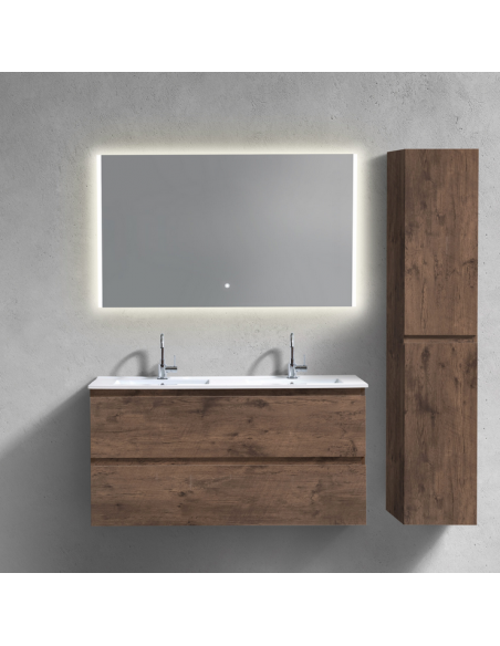 komplet badmiljø væg underskab med vaske håndvaske badeværelse spejl med lys led