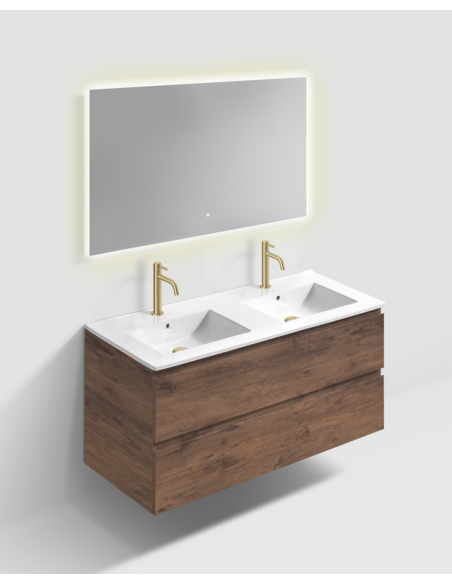 komplet badmiljø væg underskab med vaske håndvaske badeværelse spejl med lys led