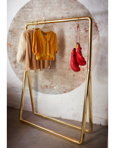 tøjstativ bøjler messing moderne design tøjopbevaring 2