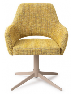 spisebordsstol med armlæn og drejefod stof moderne design drej drejefunktion