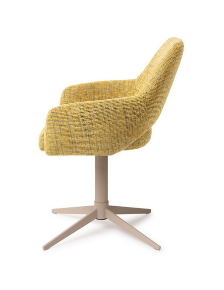 spisebordsstol med armlæn og drejefod stof moderne design drej drejefunktion