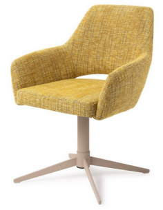 spisebordsstol med armlæn og drejefod stof moderne design drej drejefunktion 2