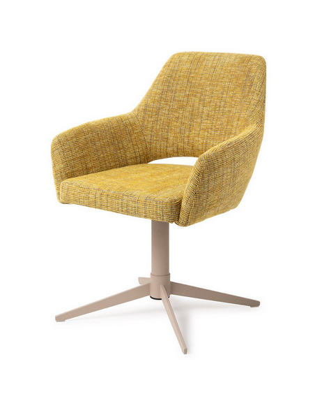 spisebordsstol med armlæn og drejefod stof moderne design drej drejefunktion