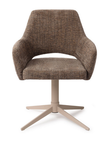 spisebordsstol med armlæn og drejefod stof moderne design drej drejefunktion