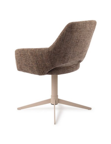 spisebordsstol med armlæn og drejefod stof moderne design drej drejefunktion