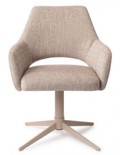 spisebordsstol med armlæn og drejefod stof moderne design drej drejefunktion