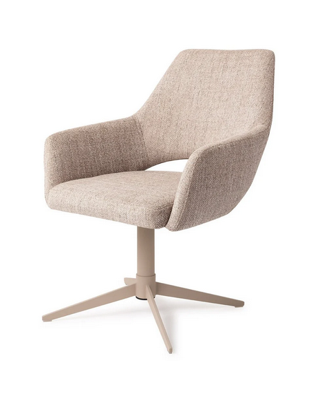 spisebordsstol med armlæn og drejefod stof moderne design drej drejefunktion