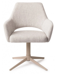 spisebordsstol med armlæn og drejefod stof moderne design drej drejefunktion