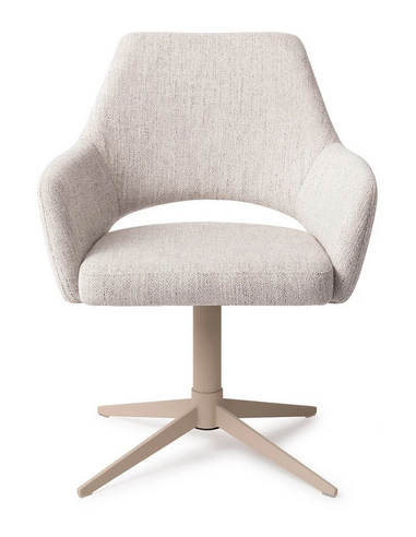 spisebordsstol med armlæn og drejefod stof moderne design drej drejefunktion