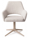 YANAI Spisebordsstol med drejefod i stål og polyester H83 cm - Beige/Lysegrå