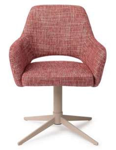 spisebordsstol med armlæn og drejefod stof moderne design drej drejefunktion